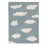 Tapis en coton lavable en machine Clouds Bleu par Lorena Canals Tapis en coton lavable en machine Clouds Bleu par Lorena Canals