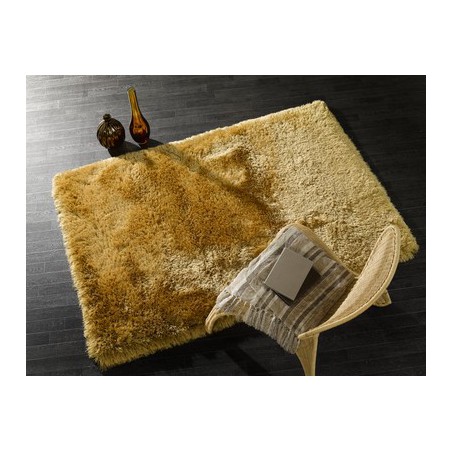 Tapis rectangulaire shaggy épais Pearl Moutarde par Tapis Chic Collection Tapis rectangulaire shaggy épais Pearl Moutarde par Tapis Chic Collection