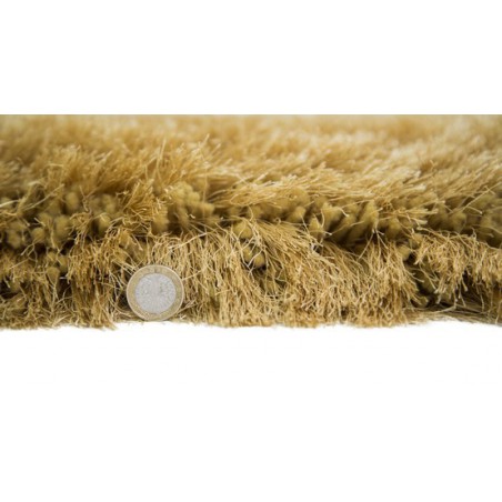 Tapis rectangulaire shaggy épais Pearl Moutarde par Tapis Chic Collection Tapis rectangulaire shaggy épais Pearl Moutarde par Tapis Chic Collection