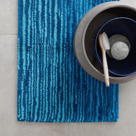 Tapis de salle de bain Mauritius Lignes Bleu par Tapis Chic Collection Tapis de salle de bain Mauritius Lignes Bleu par Tapis Chic Collection