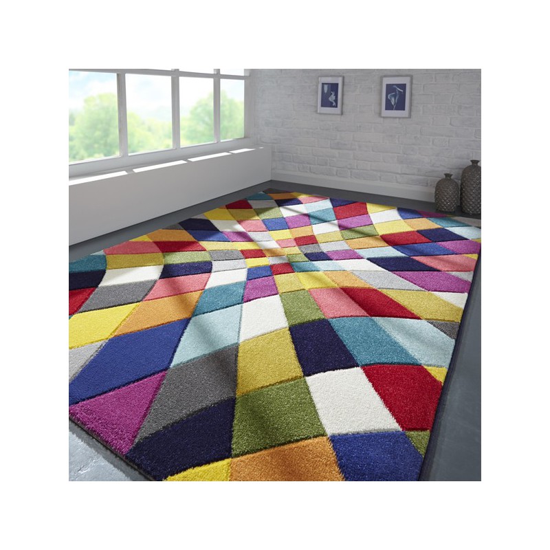 Tapis en laine multicolore Rhumba par Flair Rugs 