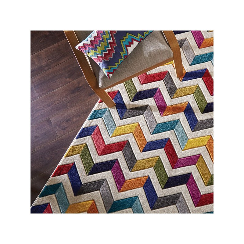 Tapis en laine multicolore Bolero par Flair Rugs 