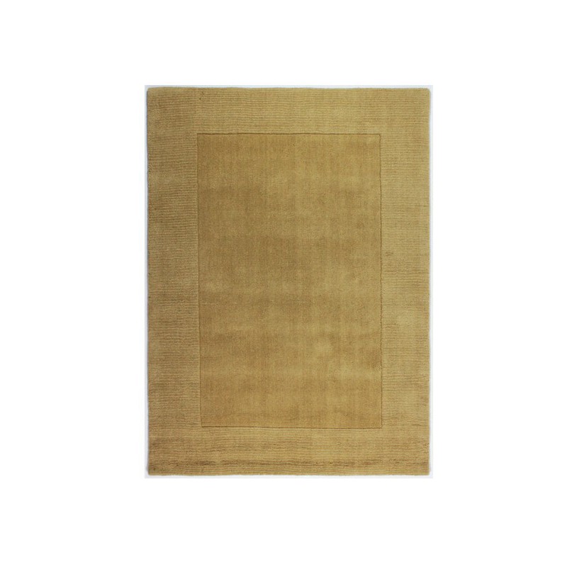 Tapis laine marron uni Sienna ochre par Flair Rugs