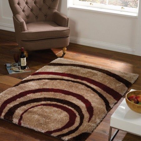 Tapis de Salon Shaggy Droplet Marron 120 x 170 cm