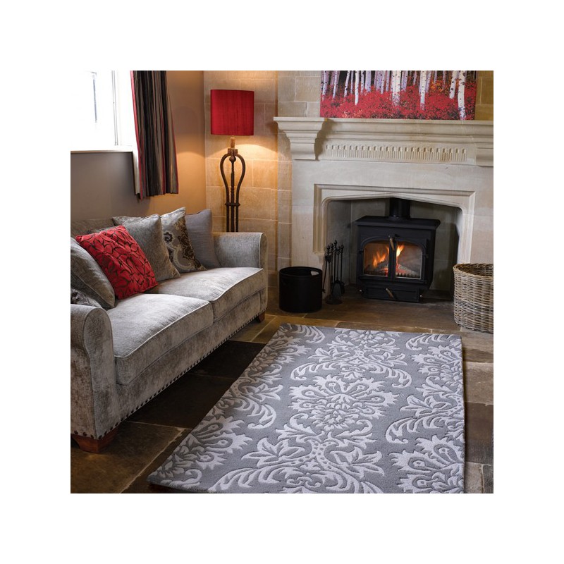 Tapis Design Ornate Gris par Flair Rugs