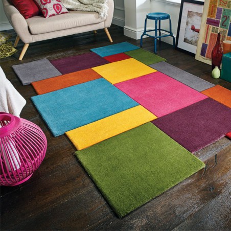 Tapis design Collage déstructuré 100% laine Multicolore par Flair Rugs Tapis design Collage déstructuré 100% laine Multicolore par Flair Rugs