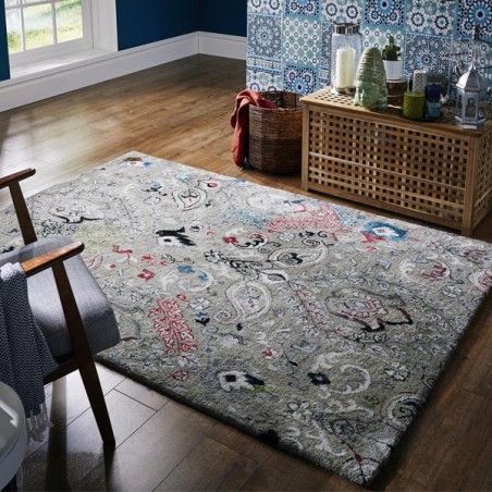 Tapis Design en Laine à motifs Viscose Persian Fusion Saffron 200 x 290 cm