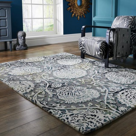 Tapis bureau en laine à motif floral Soho Vega par Luxmi Tapis bureau en laine à motif floral Soho Vega par Luxmi