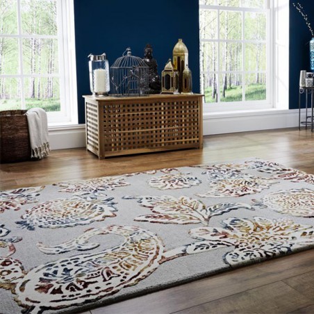 Tapis bureau en laine à motif floral soho Sirius par Luxmi Tapis bureau en laine à motif floral soho Sirius par Luxmi