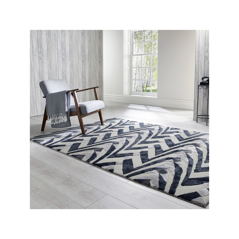 Tapis design Jazz Noir et Blanc par Luxmi
