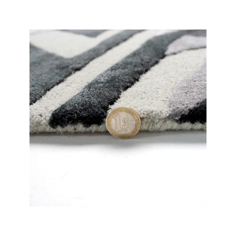 Tapis design Jazz Noir et Gris par Luxmi
