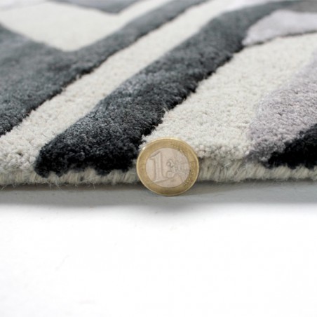 Tapis design Jazz Noir et Gris par Luxmi Tapis design Jazz Noir et Gris par Luxmi