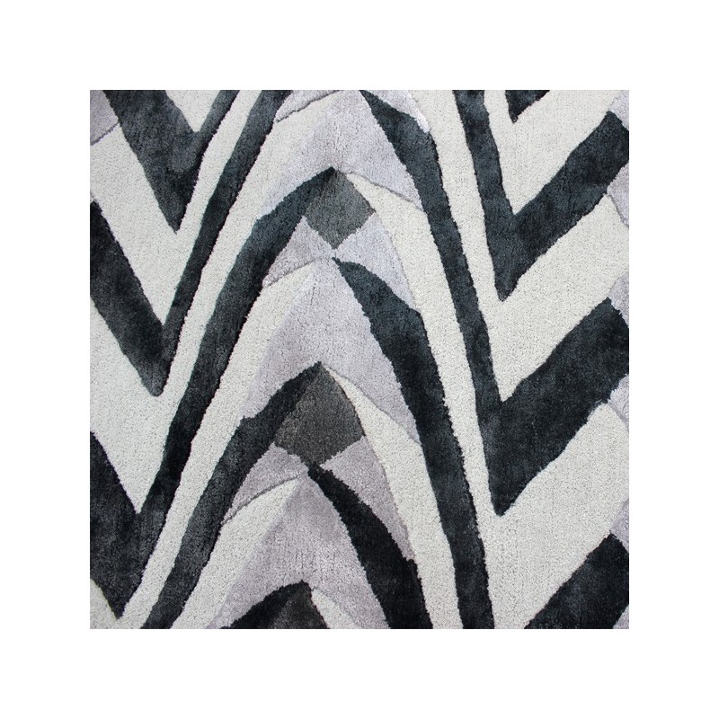Tapis design Jazz Noir et Gris par Luxmi