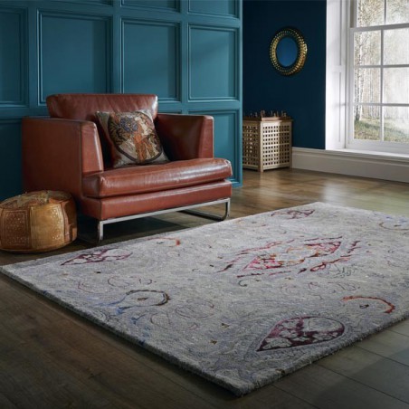 Tapis en laine et viscose à motifs Persian Fusion Cedar par Luxmi Tapis en laine et viscose à motifs Persian Fusion Cedar par Luxmi