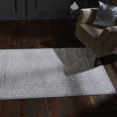 Tapis Salon Design Gris en Laine Huacaya 200 x 290 cm