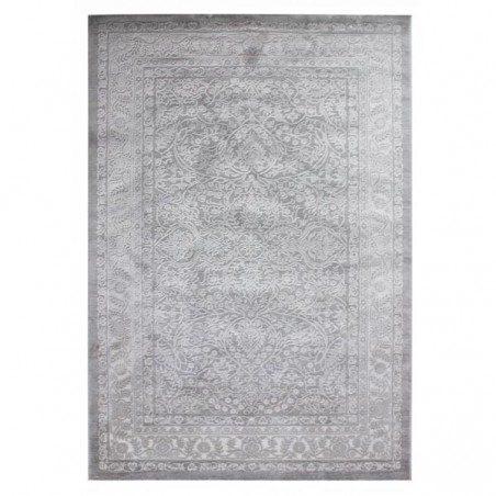 Tapis salon design gris en laine Hucaya par Luxmi