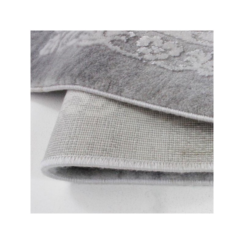 Tapis salon design gris en laine Hucaya par Luxmi