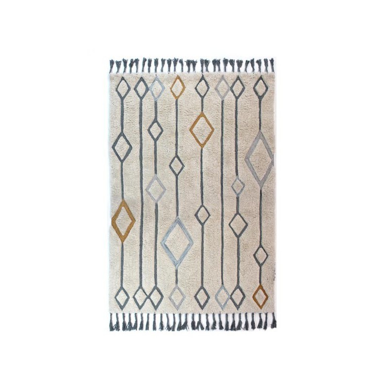 Tapis design motifs scandinaves Vilgrid Ochre par Luxmi