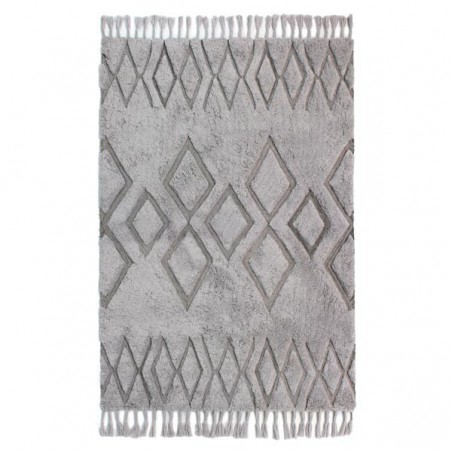 Tapis design Vilgrid motifs scandinaves Gris par Luxmi