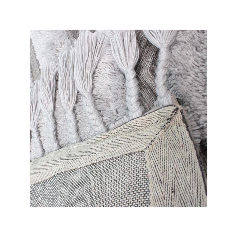 Tapis design Vilgrid motifs scandinaves Gris par Luxmi