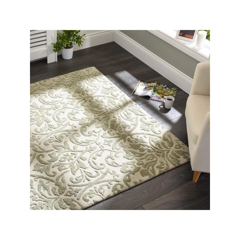 Tapis design motifs baroques Mayfair Gris par Luxmi