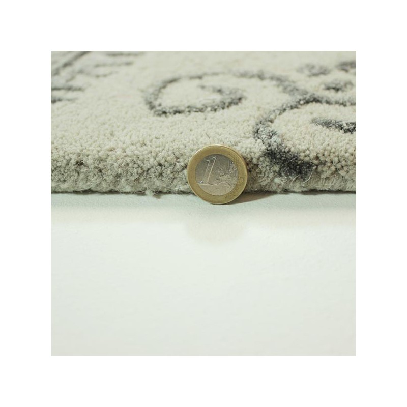 Tapis design motifs baroques Mayfair Gris par Luxmi
