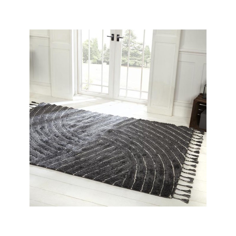 Tapis design Auckland gris par Luxmi