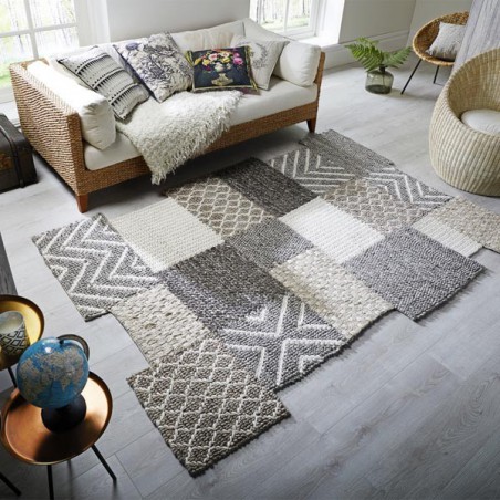 Tapis design Agra Gris par Luxmi Tapis design Agra Gris par Luxmi