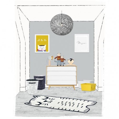 Tapis enfant lavable en machine Charlie Le Chat par Nattiot Tapis enfant lavable en machine Charlie Le Chat par Nattiot