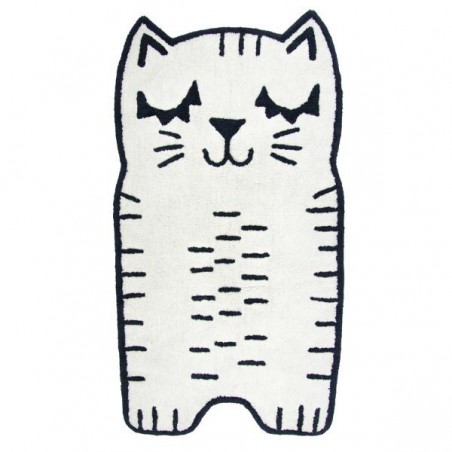 Tapis enfant lavable en machine Charlie Le Chat par Nattiot