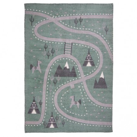 Tapis de chambre garçon Little Western par Nattiot Tapis de chambre garçon Little Western par Nattiot