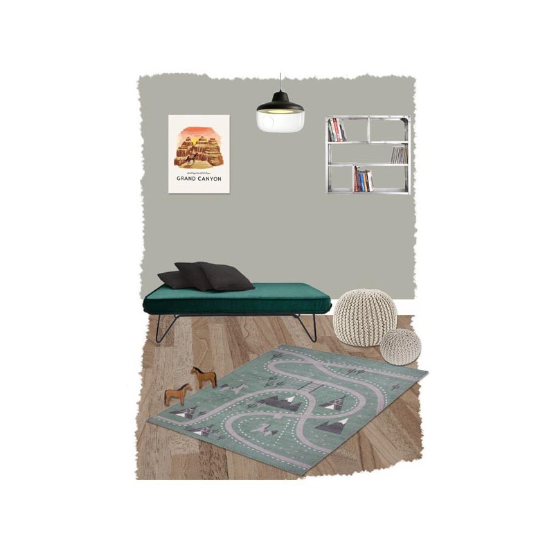 Tapis de chambre garçon Little Western par Nattiot