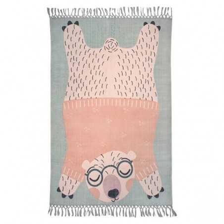 Tapis de chambre enfant Oden l'ours blanc par Nattiot