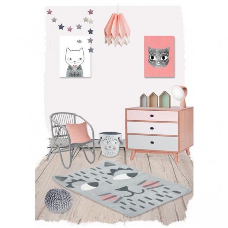 Tapis de chambre enfant Ralph le chat par Nattiot Tapis de chambre enfant Ralph le chat par Nattiot