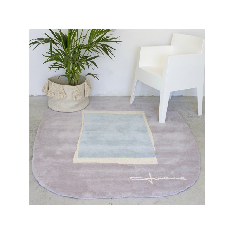 Tapis design en Laine Lake Bleu par Lorena Canals