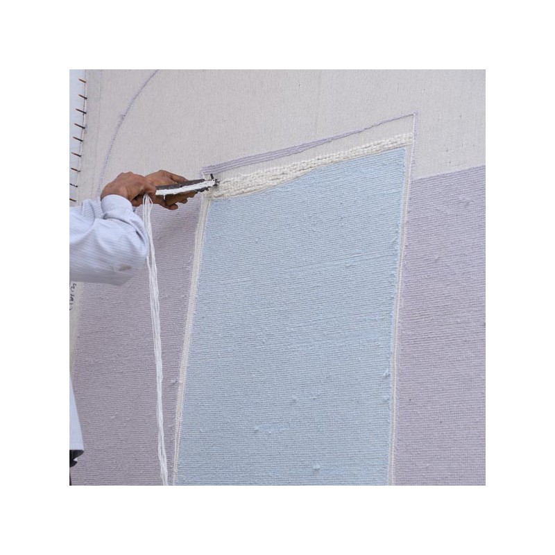 Tapis design en Laine Lake Bleu par Lorena Canals