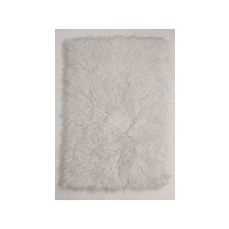 Tapis contemporain BAATOR fausse fourrure chèvre mongole