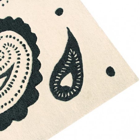 Tapis design en laine Indra Noir et Blanc par Lorena Canals Tapis design en laine Indra Noir et Blanc par Lorena Canals