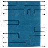 Tapis design en laine Nordic Lines bleu pétrole par Lorena Canals Tapis design en laine Nordic Lines bleu pétrole par Lorena Canals