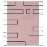 Tapis design en laine Nordic Lines Rose poudré par Lorena Canals Tapis design en laine Nordic Lines Rose poudré par Lorena Canals