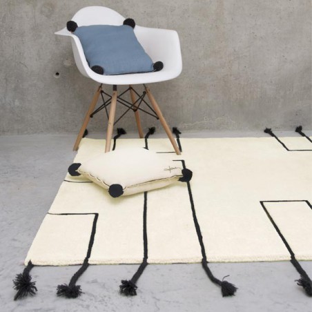 Tapis design en laine Nordic Lines crème par Lorena Canals Tapis design en laine Nordic Lines crème par Lorena Canals