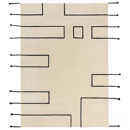 Tapis design en laine Nordic Lines crème par Lorena Canals Tapis design en laine Nordic Lines crème par Lorena Canals