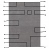 Tapis design en laine Nordic Lines gris par Lorena Canals Tapis design en laine Nordic Lines gris par Lorena Canals