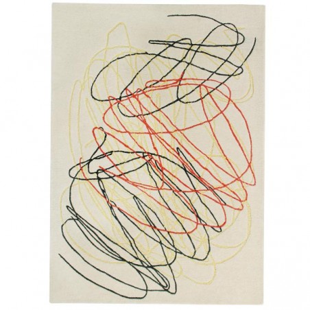 Tapis contemporain en laine Scribble Multicolore par Lorena Canals Tapis contemporain en laine Scribble Multicolore par Lorena Canals