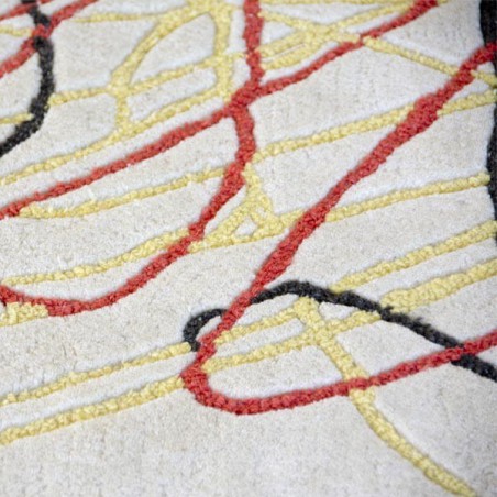 Tapis contemporain en laine Scribble Multicolore par Lorena Canals Tapis contemporain en laine Scribble Multicolore par Lorena Canals