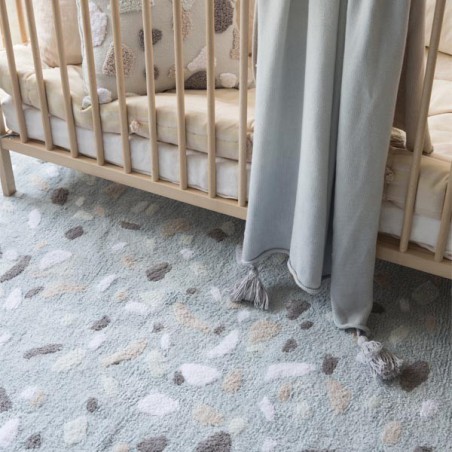 Tapis coton lavable en machine Terrazzo Aqua par Lorena Canals Tapis coton lavable en machine Terrazzo Aqua par Lorena Canals