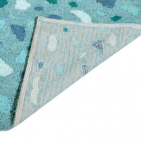 Tapis coton lavable en machine Terrazzo Emeraude par Lorena Canals Tapis coton lavable en machine Terrazzo Emeraude par Lorena Canals