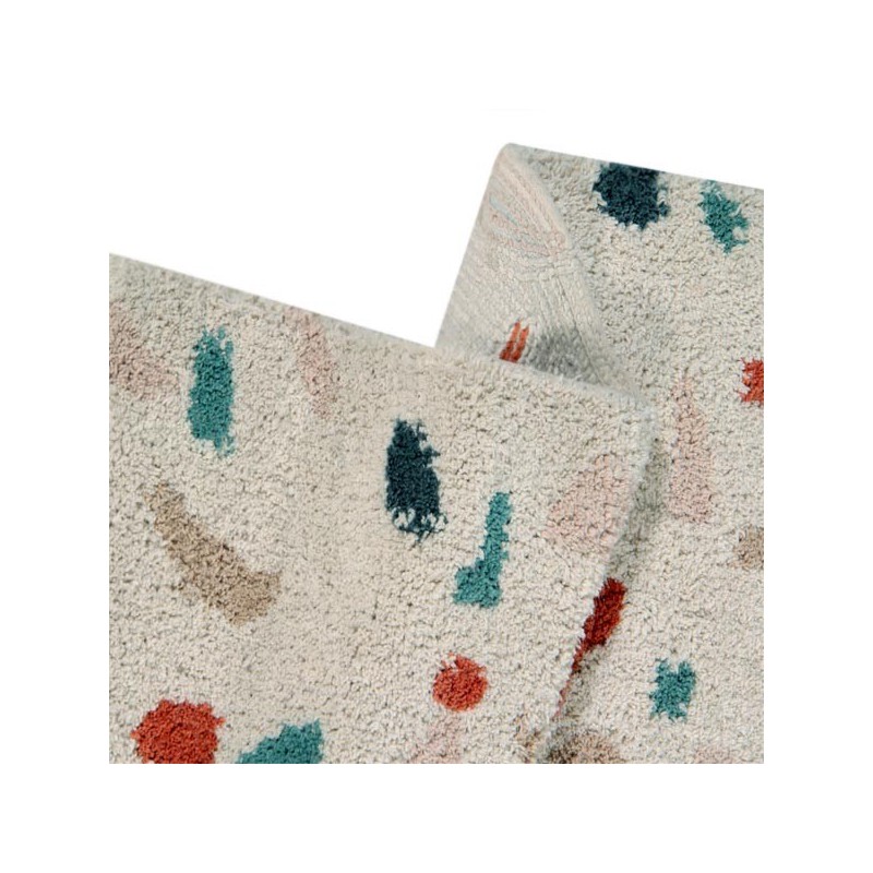 Tapis coton lavable en machine Terrazzo Marble par Lorena Canals