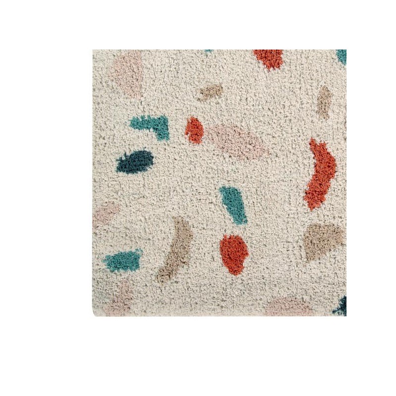 Tapis coton lavable en machine Terrazzo Marble par Lorena Canals