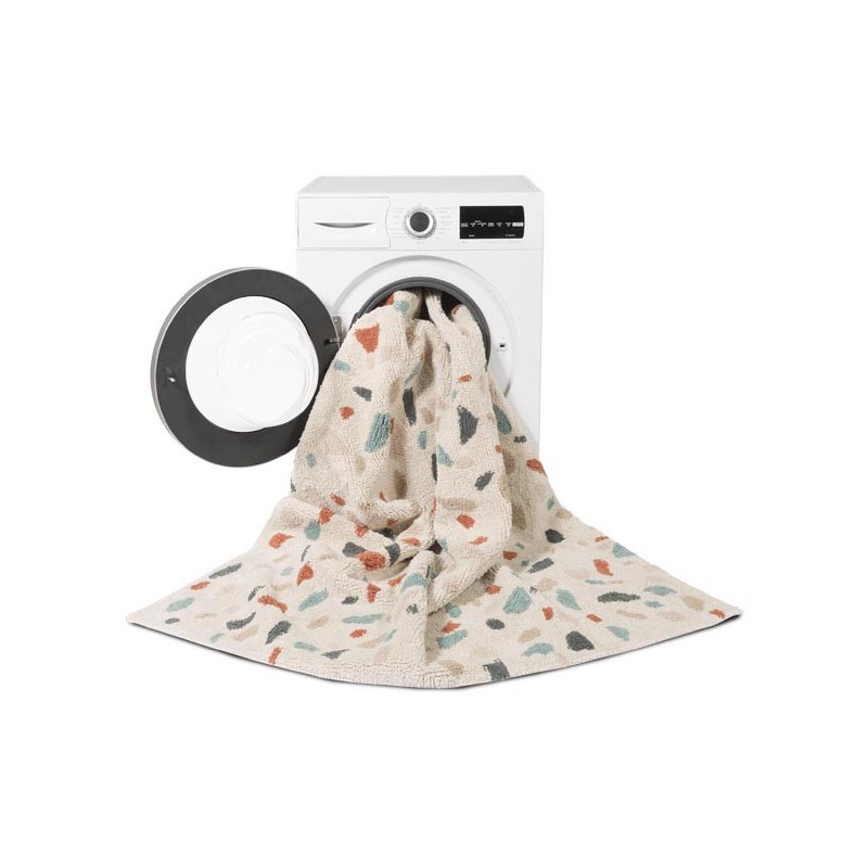 Tapis coton lavable en machine Terrazzo Marble par Lorena Canals